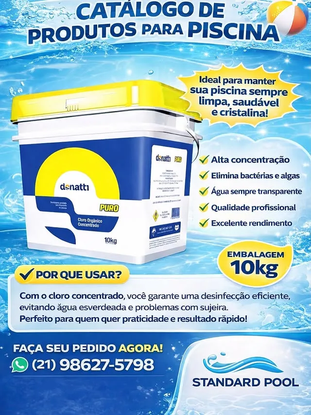 Cloro orgânico concentrado 10kg — produtos para piscina